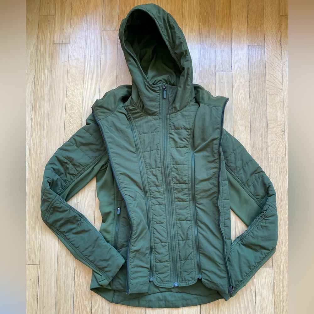 Green Lululemon Hoodie with Detachable Hood